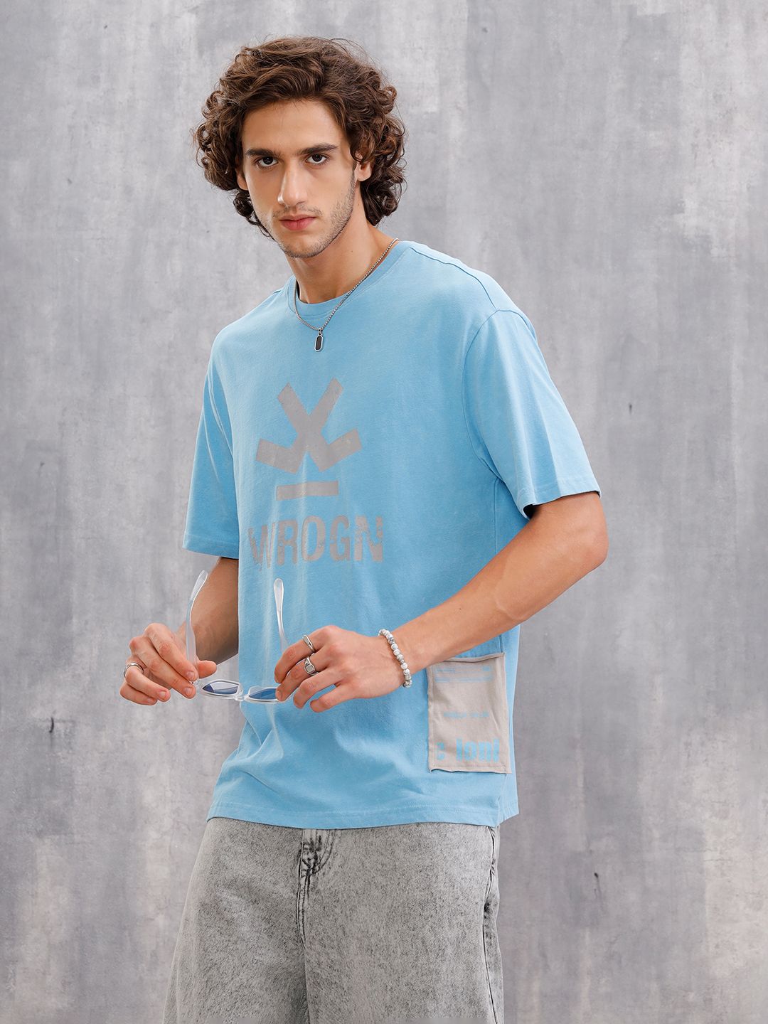 WROGN Men Brand Logo Printed T-shirt
