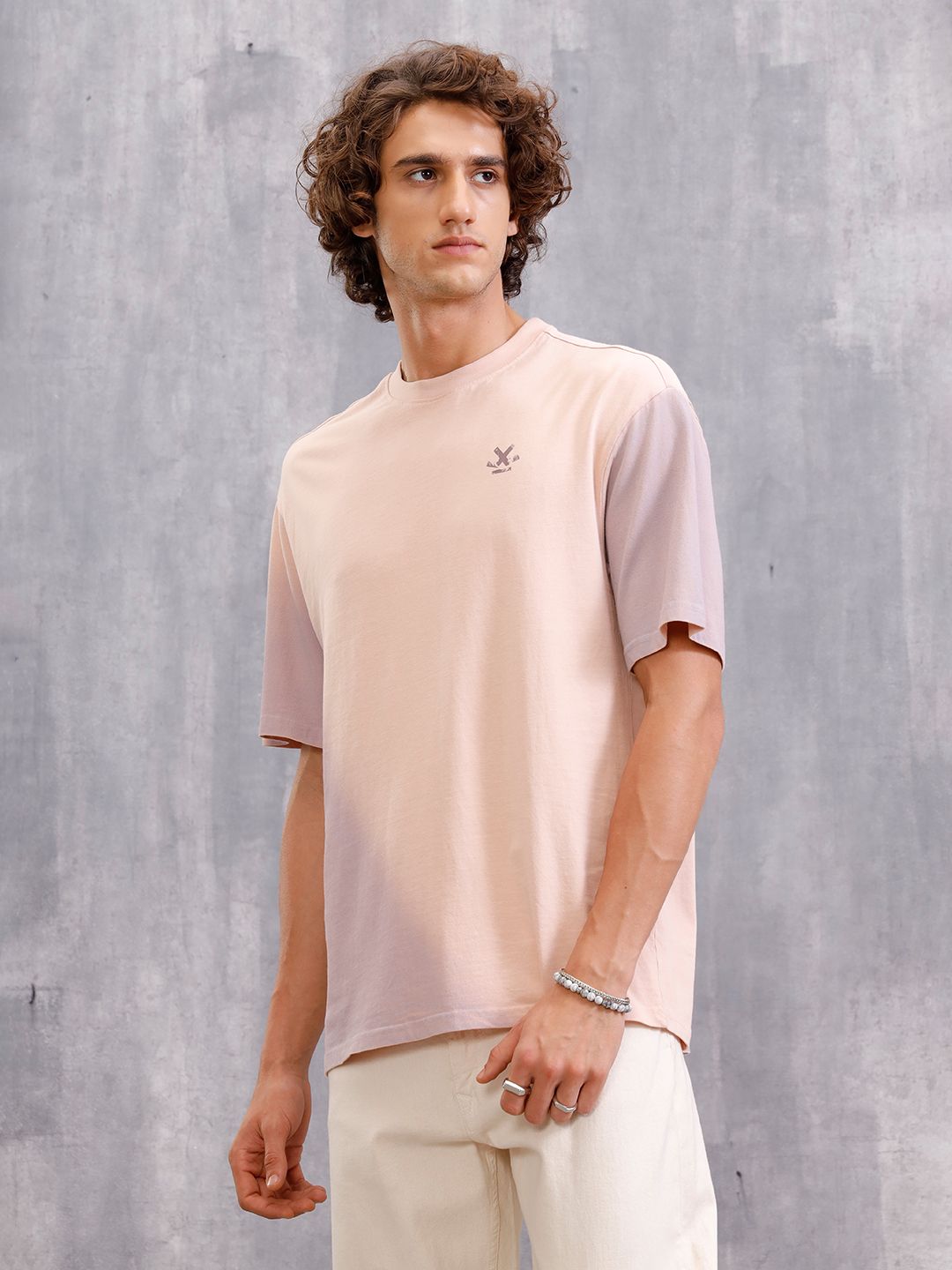 WROGN Men Round Neck Short Sleeve Relaxed T-shirt