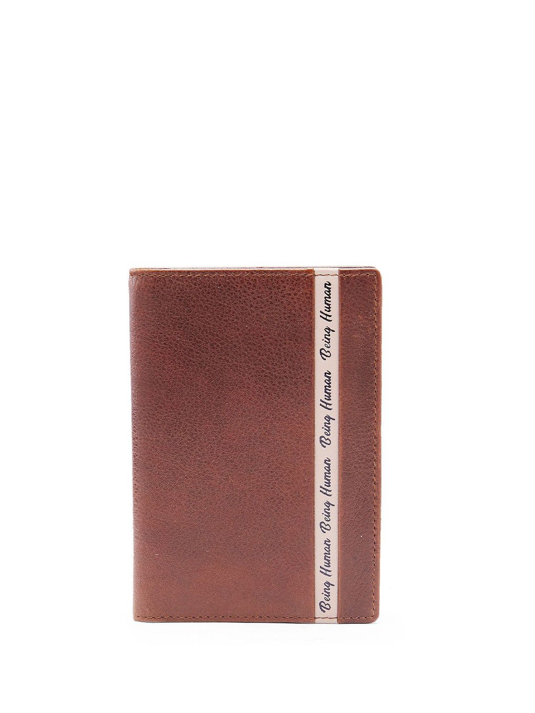 Being Human Men Textured Leather Two Fold Wallet