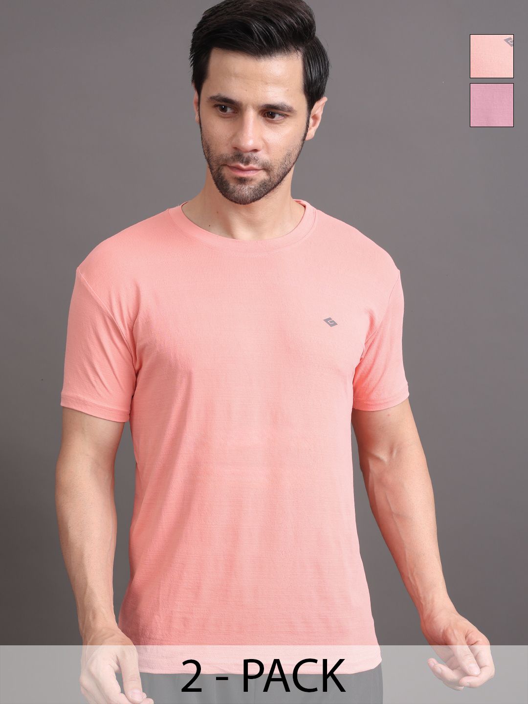 GRACIT Men Pack Of 2 Sports T-shirt