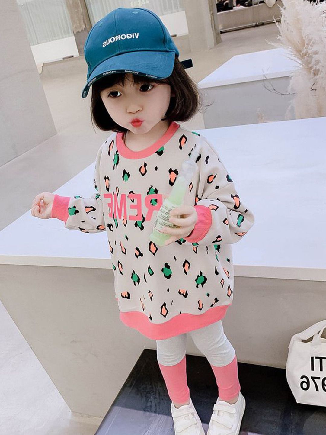 StyleCast x Revolte Girls Printed T-shirt with Leggings