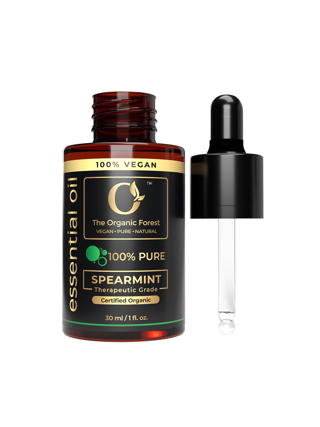 The Organic Forest Plant-Based Spearmint Oil For Skin & Body Massage - 30 ml