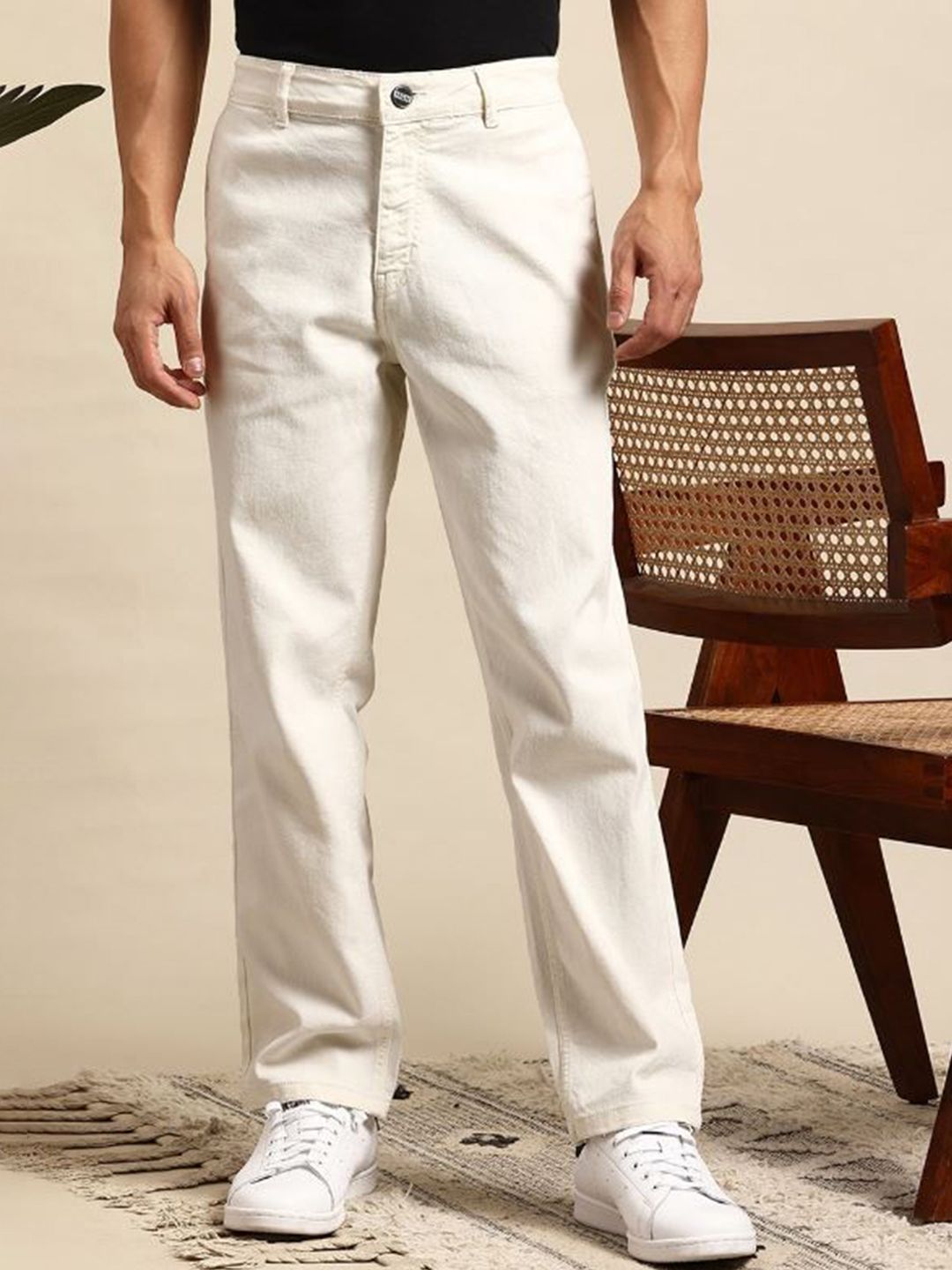 Mast & Harbour Men Classic Regular Fit Mid-Rise Stretchable Jeans