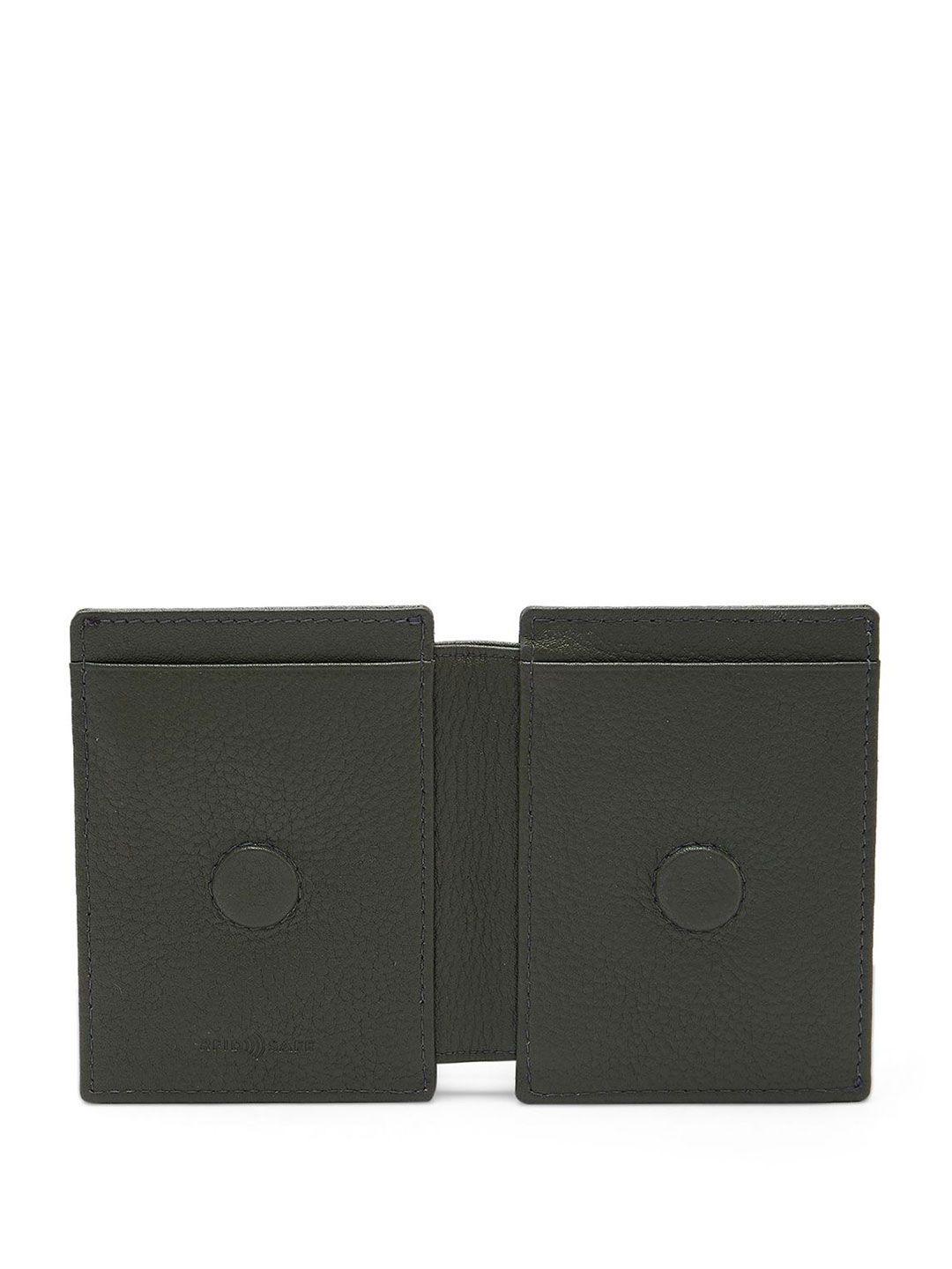 Being Human Men Brand Logo Textured Leather Card Holder