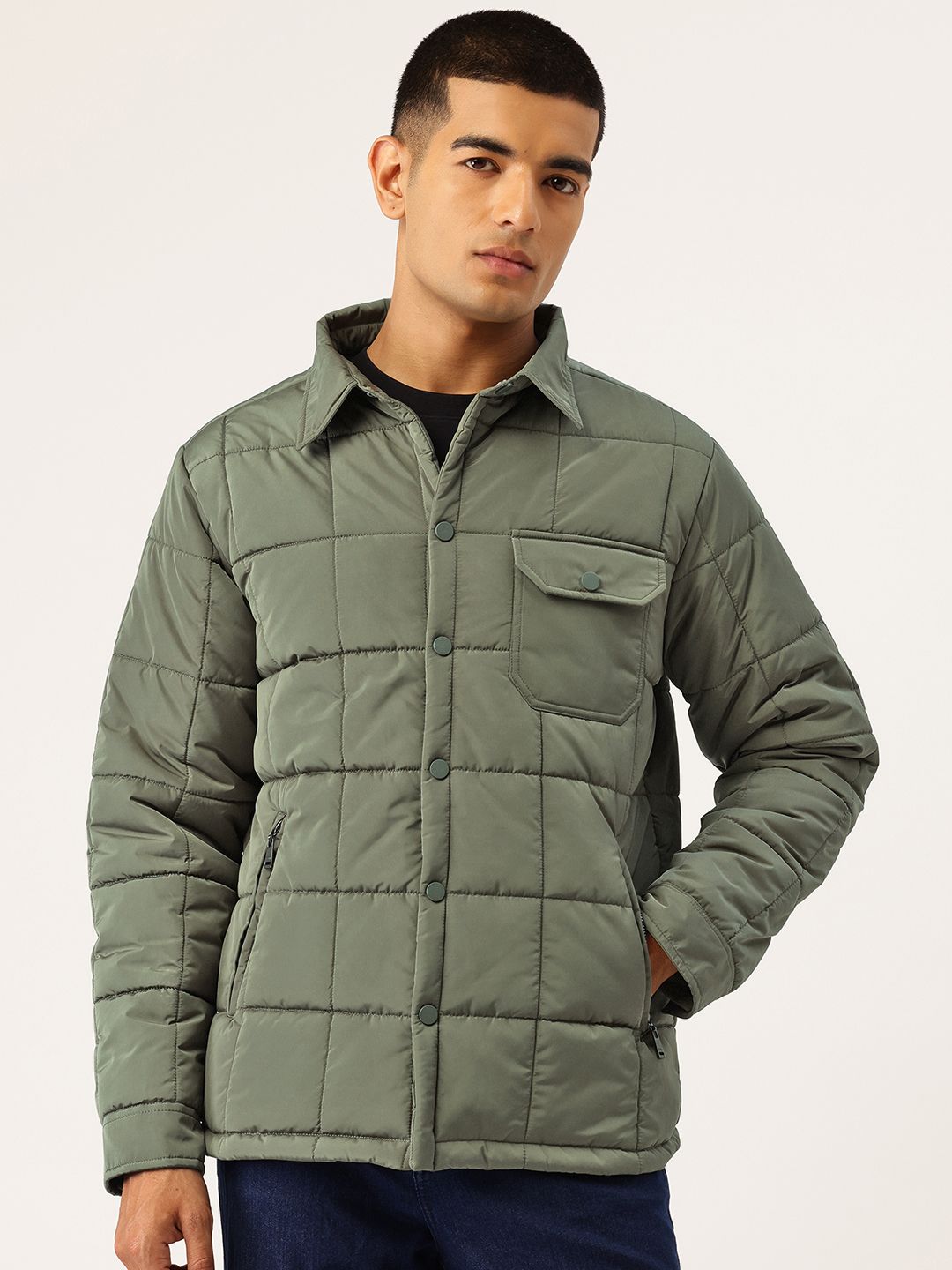 Okane Spread Collar Padded Jacket