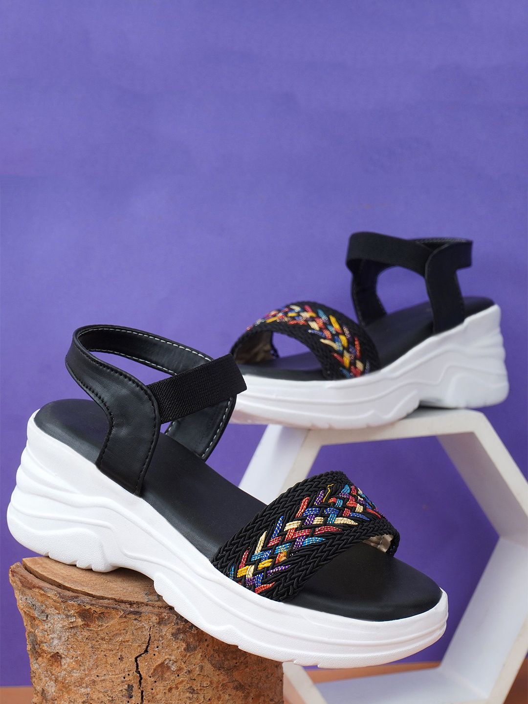 Deals4you Deals4you Girls Solid Synthetic Mid-Top Wedge Heel Sandals