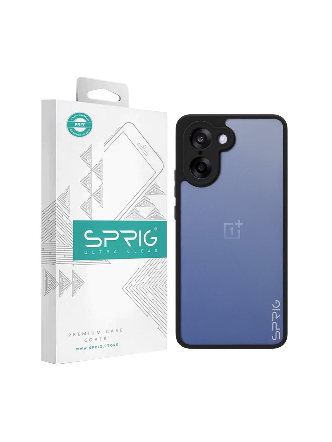 SPRIG OnePlus Nord CE 5 5G Matte Black Transparent Back Cover