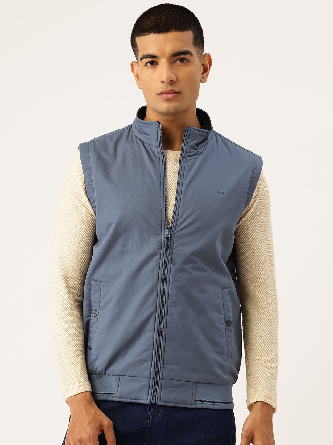 Okane Mock Collar Reversible Gilet Jacket