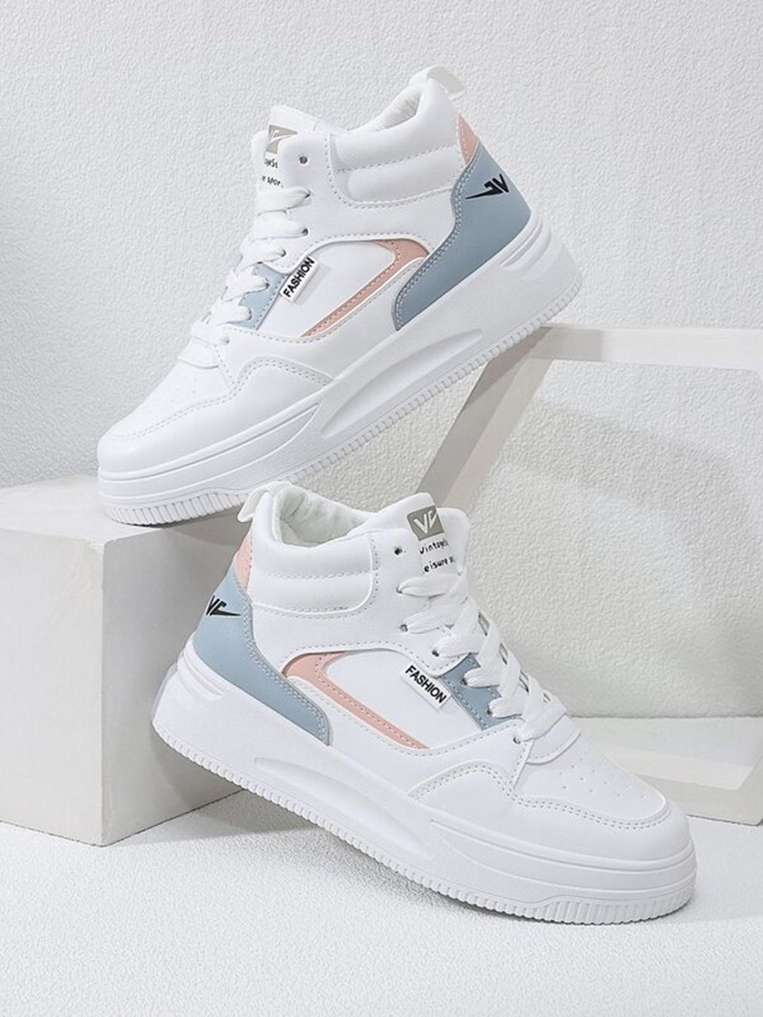 Deals4you Girls Lace-Ups Round Toe Sneakers