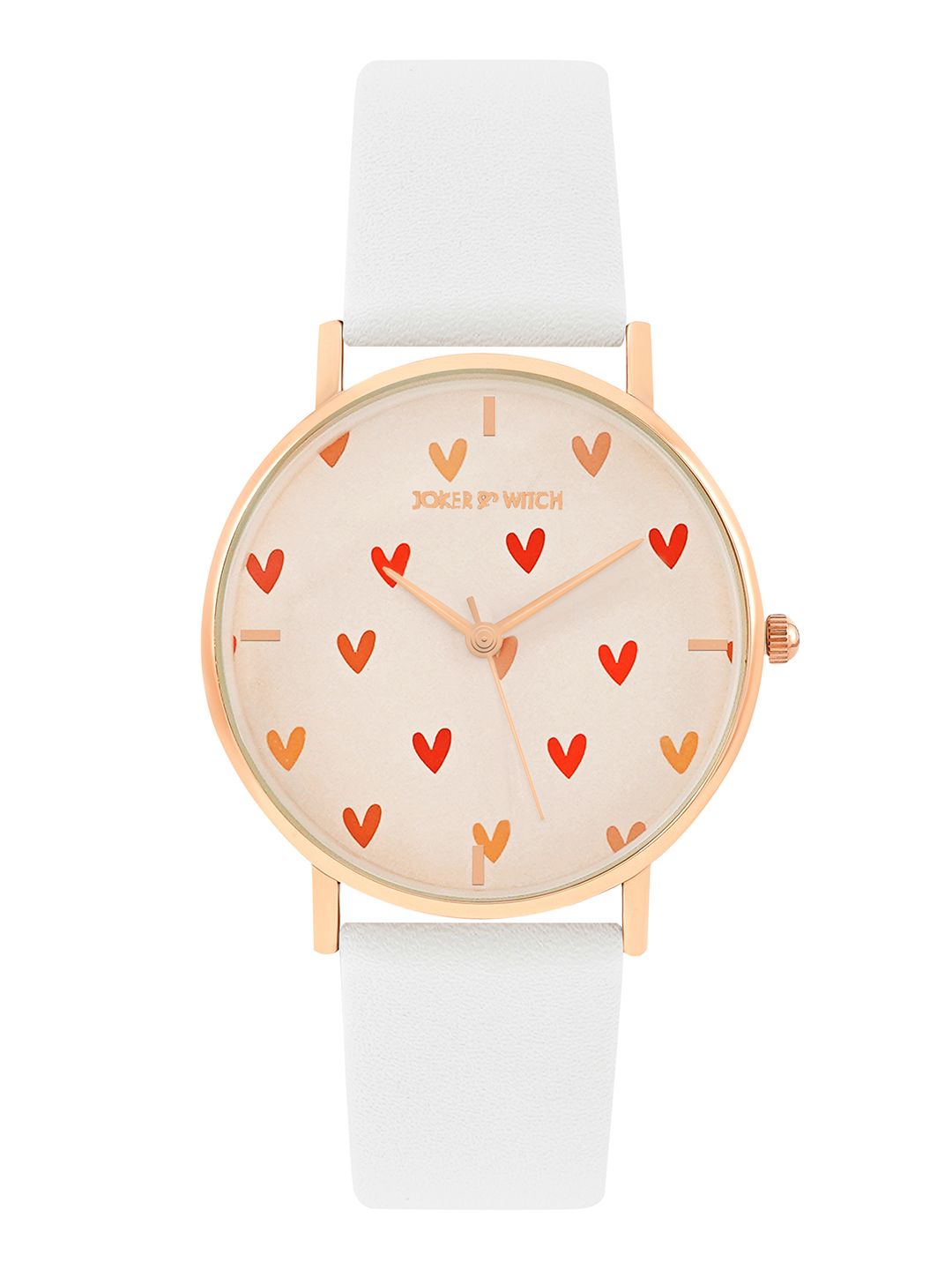 JOKER & WITCH Women White Printed Dial & White Synthetic Straps Analogue Watch