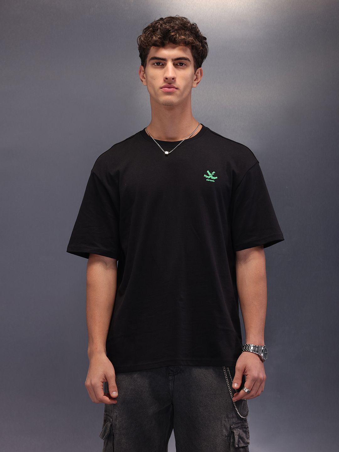 WROGN Men Printed Round Neck T-shirt
