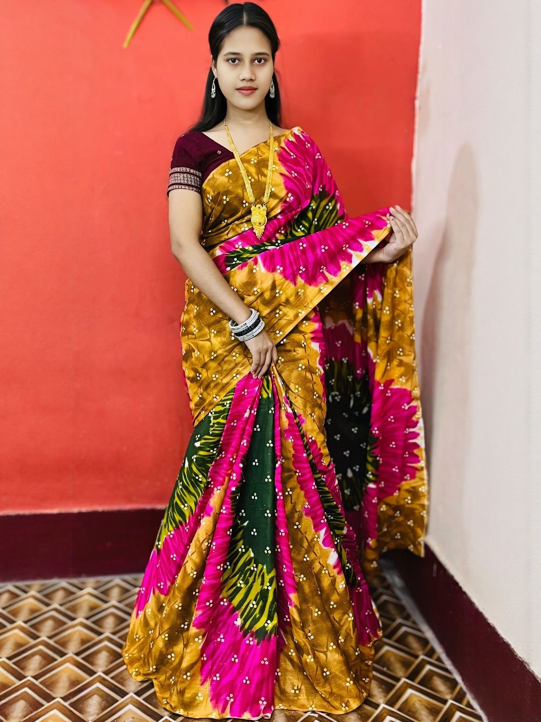 ARTFUL THREADS Women Pure Cotton Sambalpuri Saree