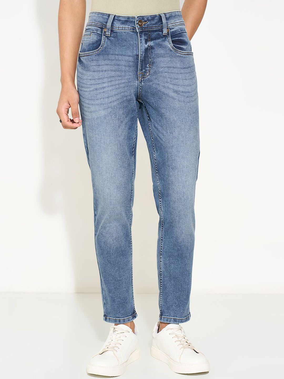 SF JEANS by Pantaloons Men Slim Fit Mid-Rise Light Fade Jeans