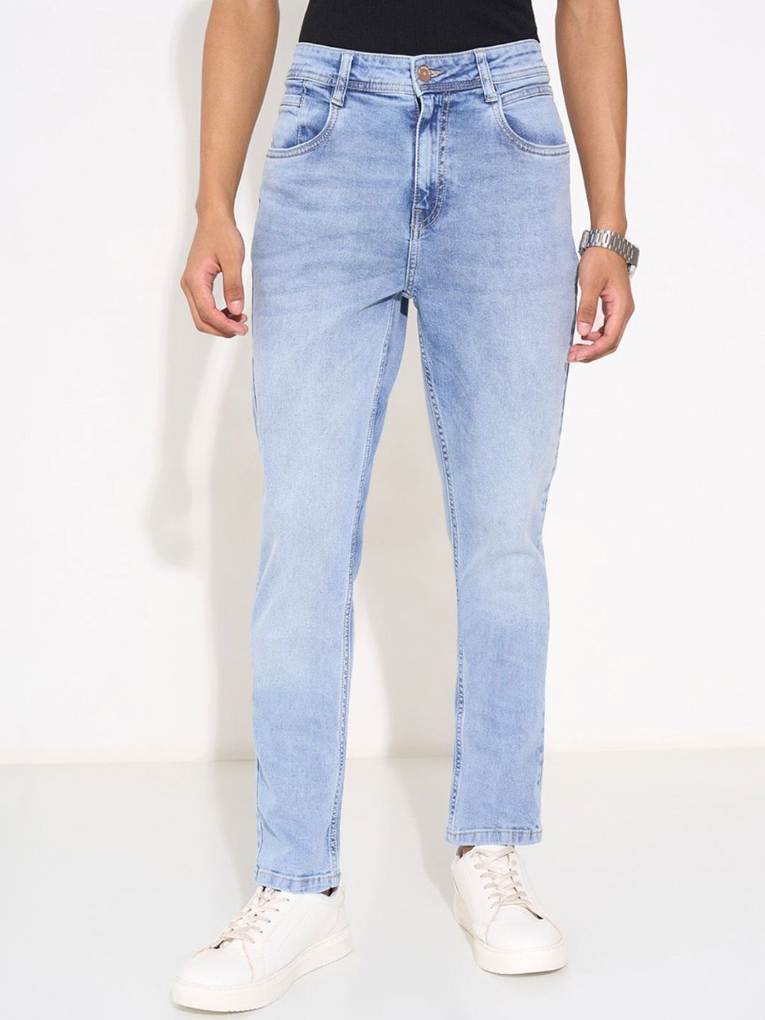 SF JEANS by Pantaloons Men Slim Fit Mid-Rise Light Fade Jeans
