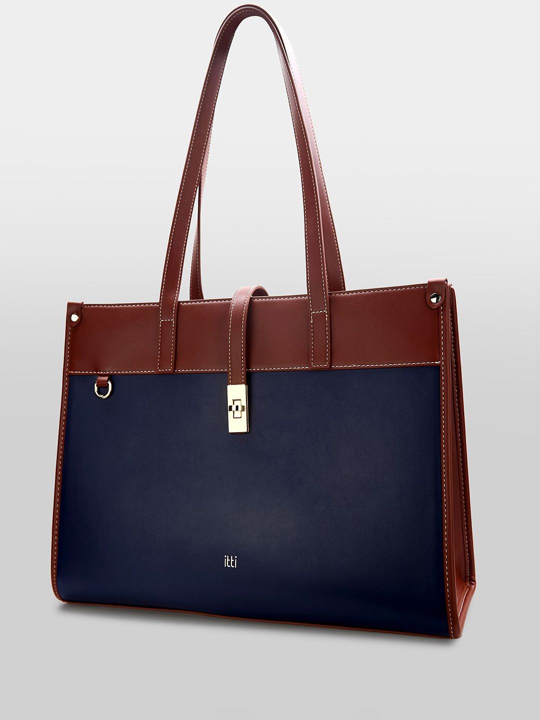 Buy itti Colourblocked PU Structured Tote Bag - Handbags for Women