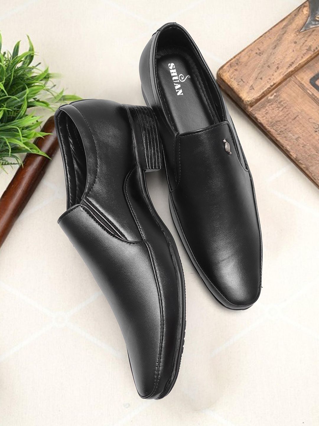 SHUAN Men Formal Slip-On Shoes