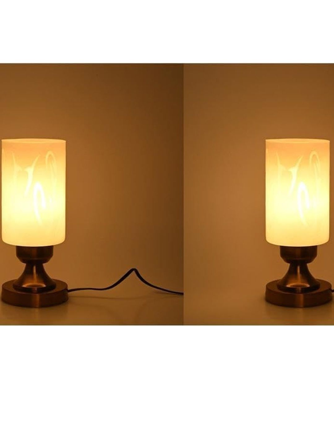 1ST TIME White Glass Cylinder Table Lamps