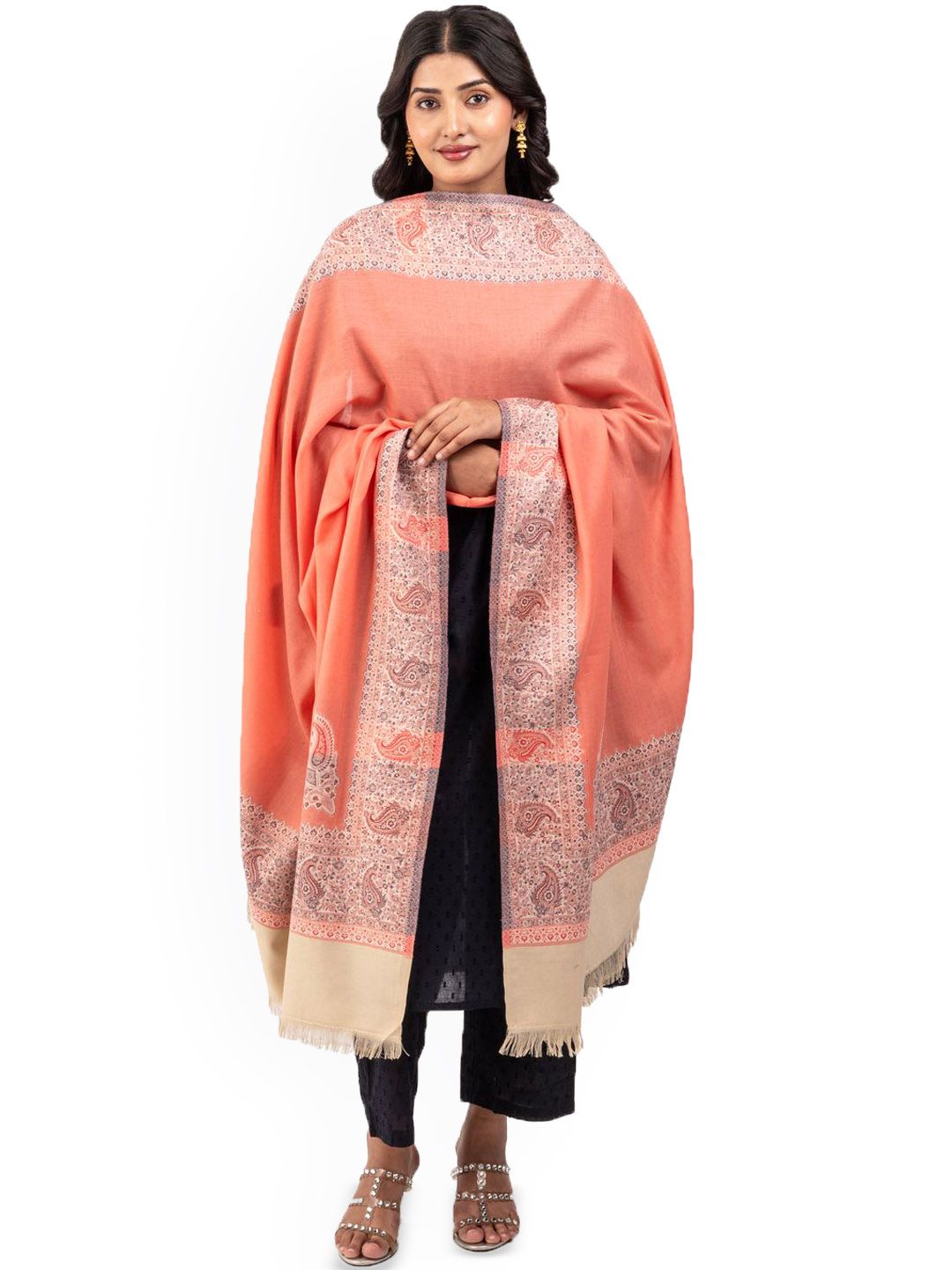 Naureen Paisley Woven Design Shawl