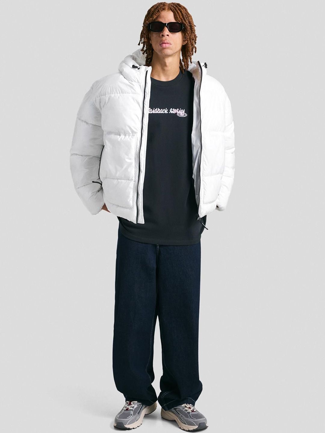 Bershka Hooded puffer jacket