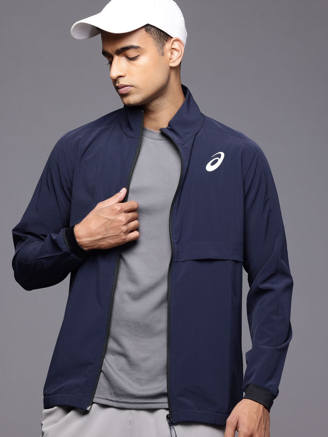 Buy ASICS Mock Collar Outdoor Jacket - Jackets for Men 30109283