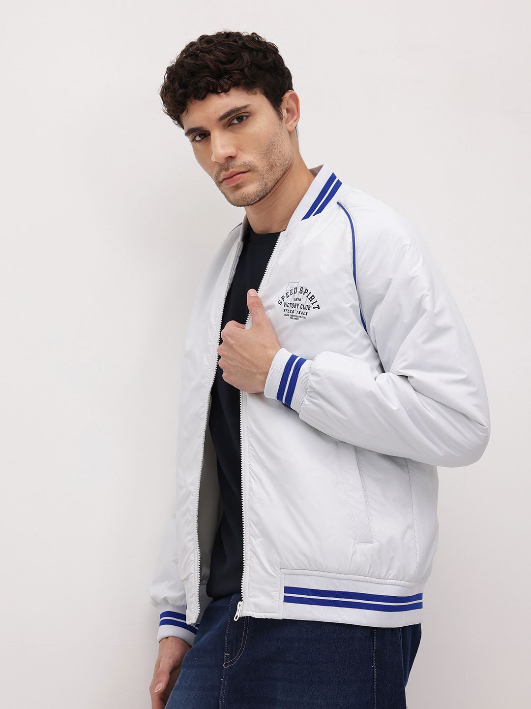 The Roadster Life Co. Stand Collar Bomber Jacket