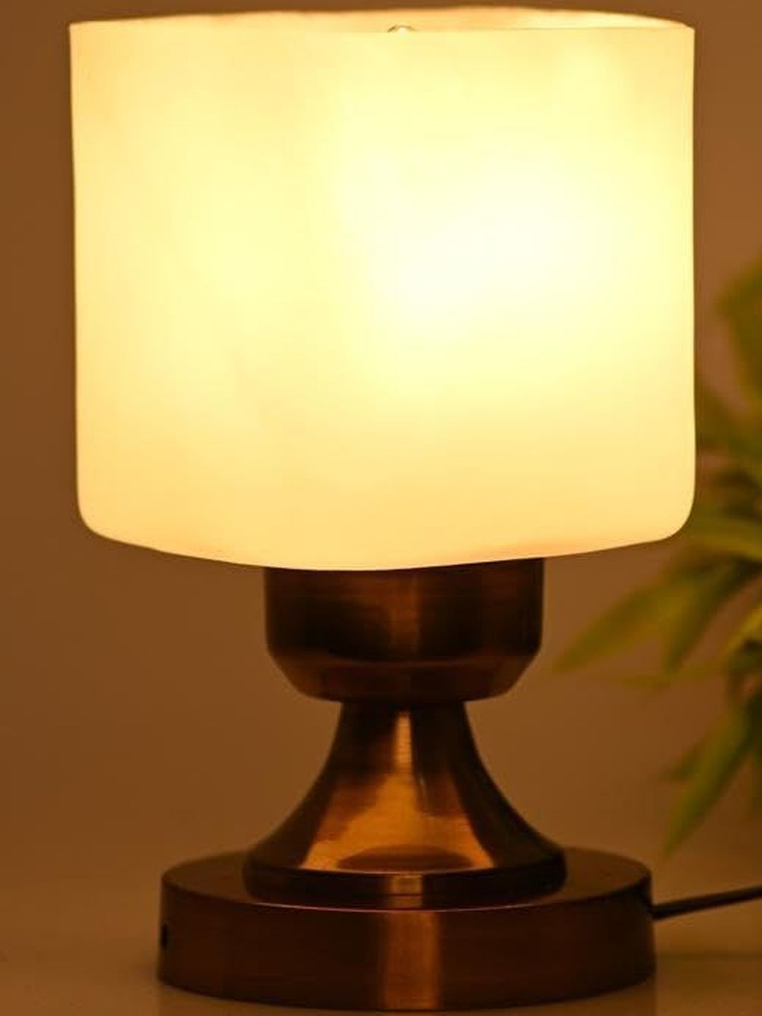 1ST TIME White Glass Cylinder Table Lamps