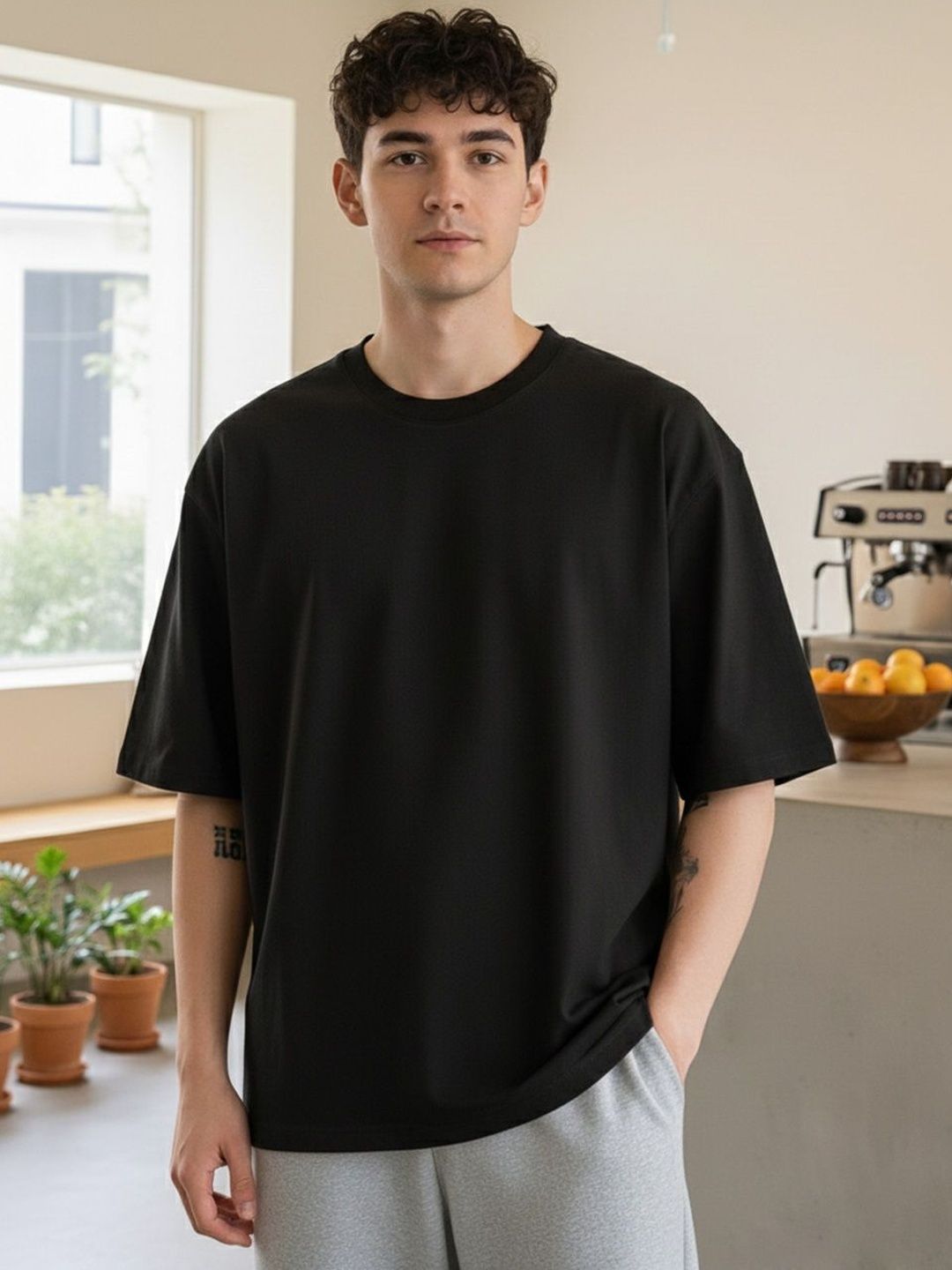 Moda Rapido Men Drop-Shoulder Sleeves T-shirt