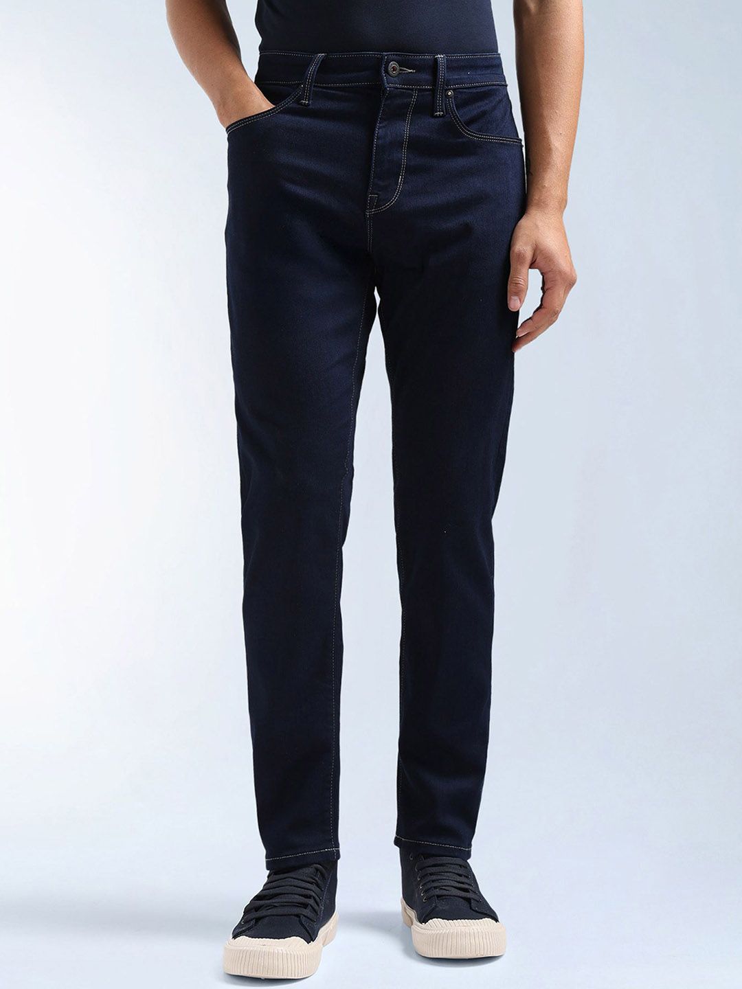 Flying Machine Men F-Lite Tapered Fit Mid-Rise Stretchable Jeans