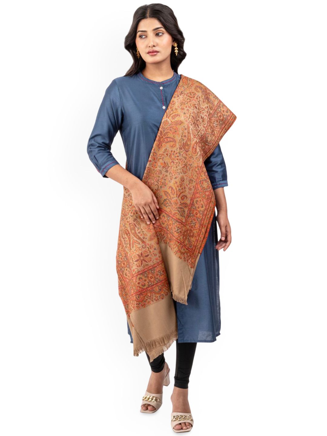 Naureen Paisley Woven Design Shawl