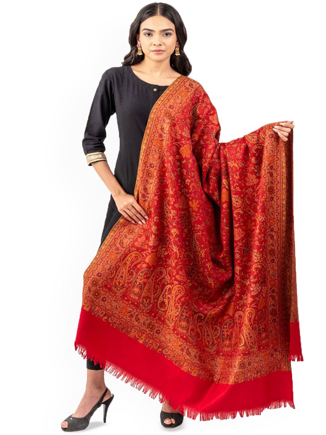 Naureen Paisley Woven Design Shawl