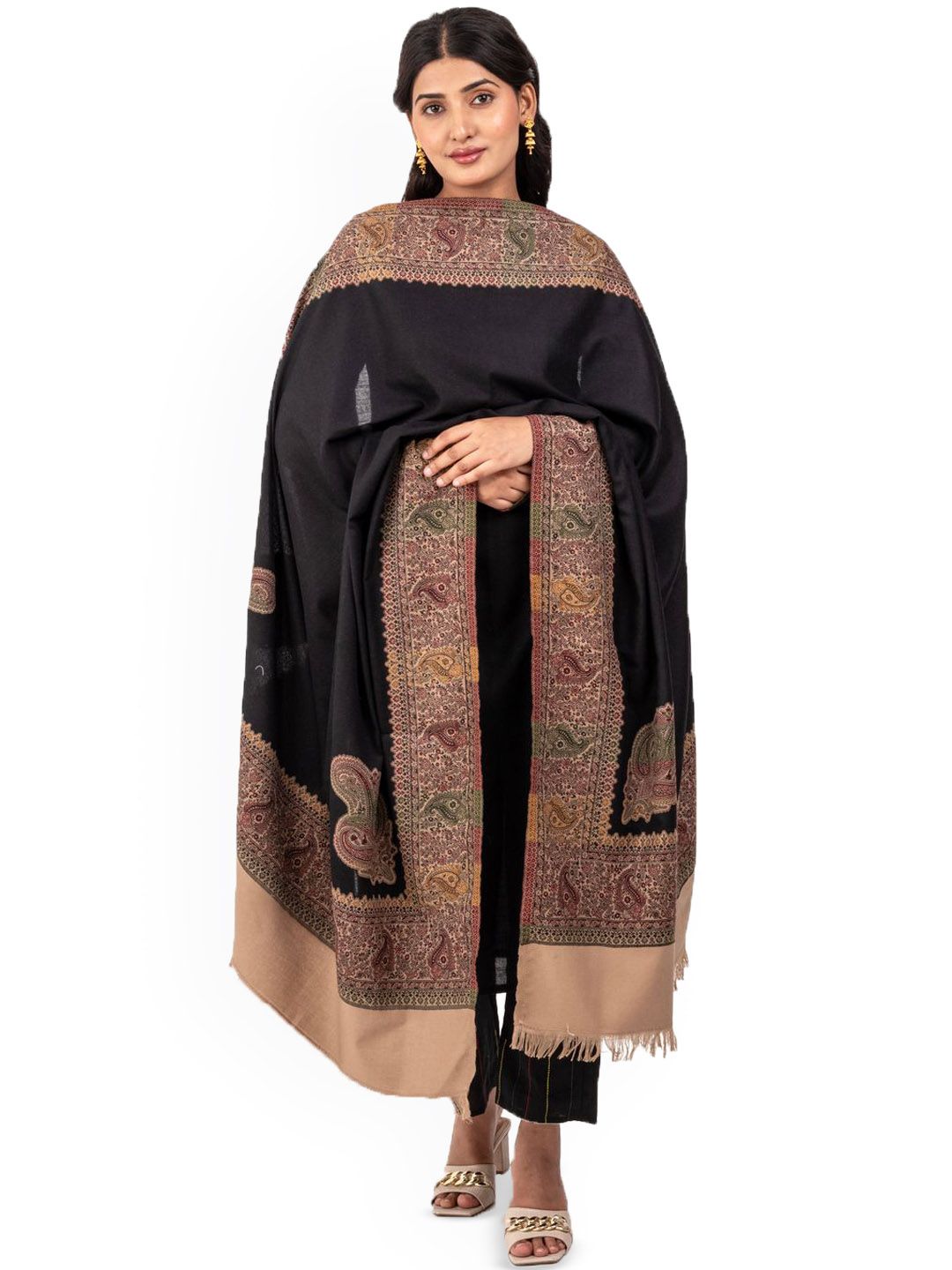 Naureen Paisley Woven Design Shawl