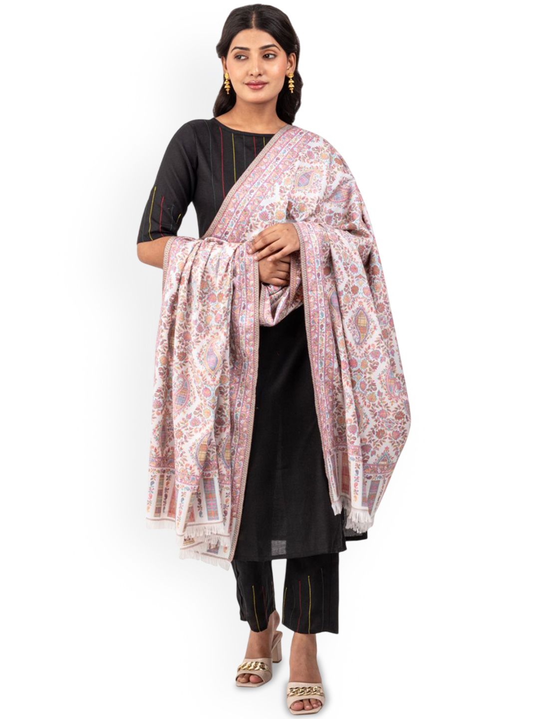Naureen Paisley Woven Design Shawl