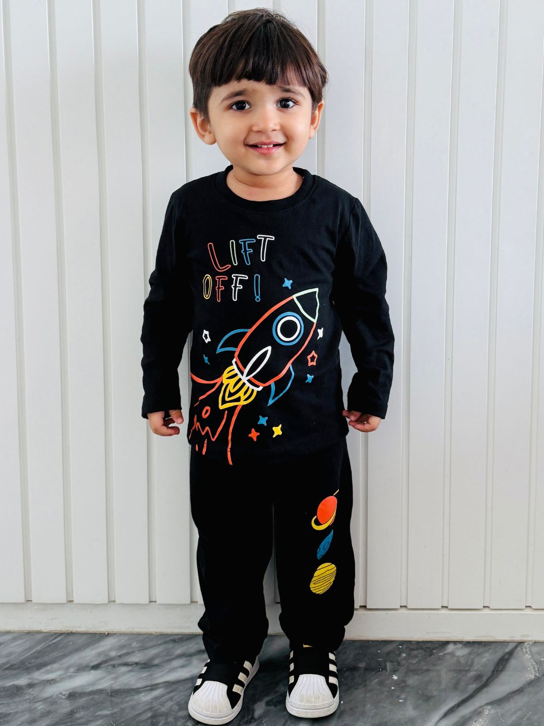 Nap Chief Kids Unisex Printed Pure Cotton Night Suit