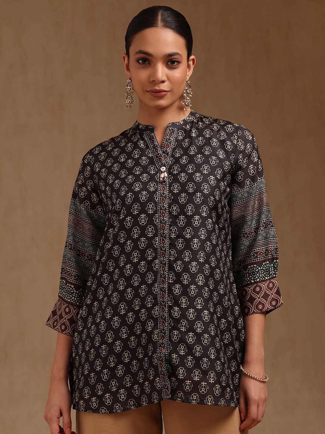 Soch Women Mandarin Collar Printed Tunic