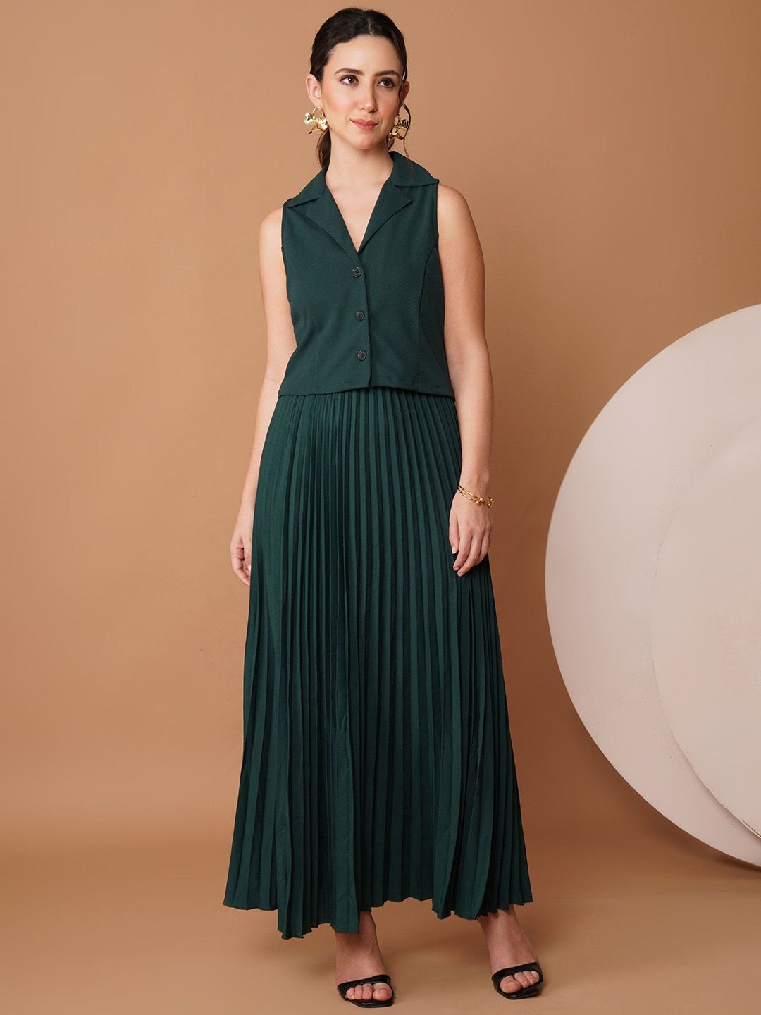 Chemistry V Neck Waistcoat With Skirt Co-Ords Set