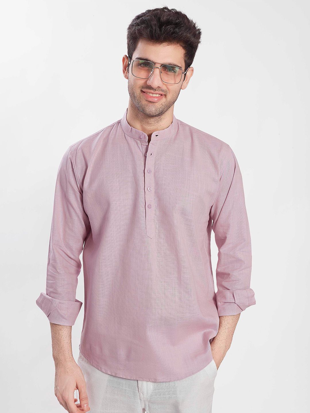 DIVISIVE Men Full Sleeves Cotton Short Kurta