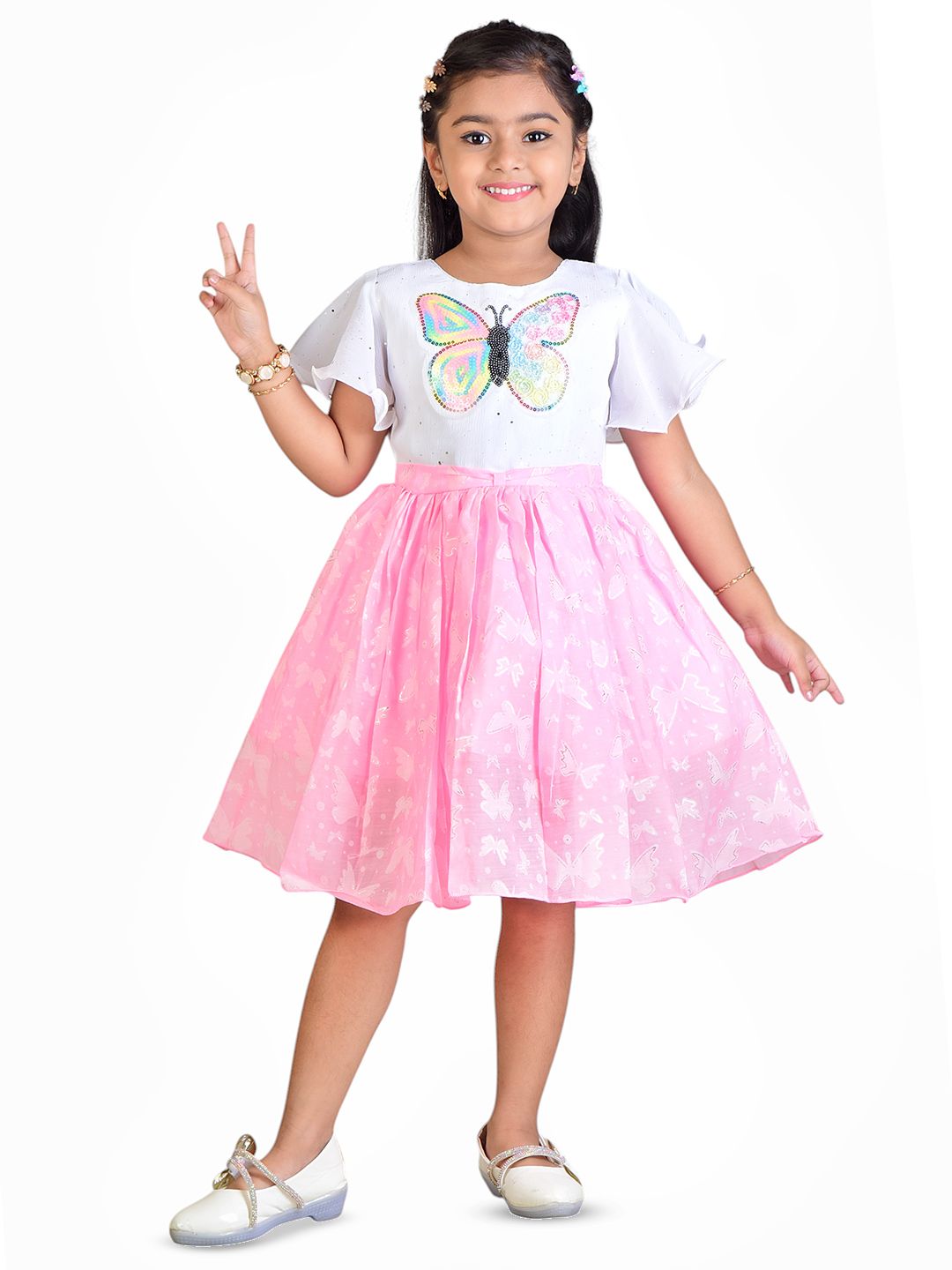 WORTON FASHION Girls Pink Dresses