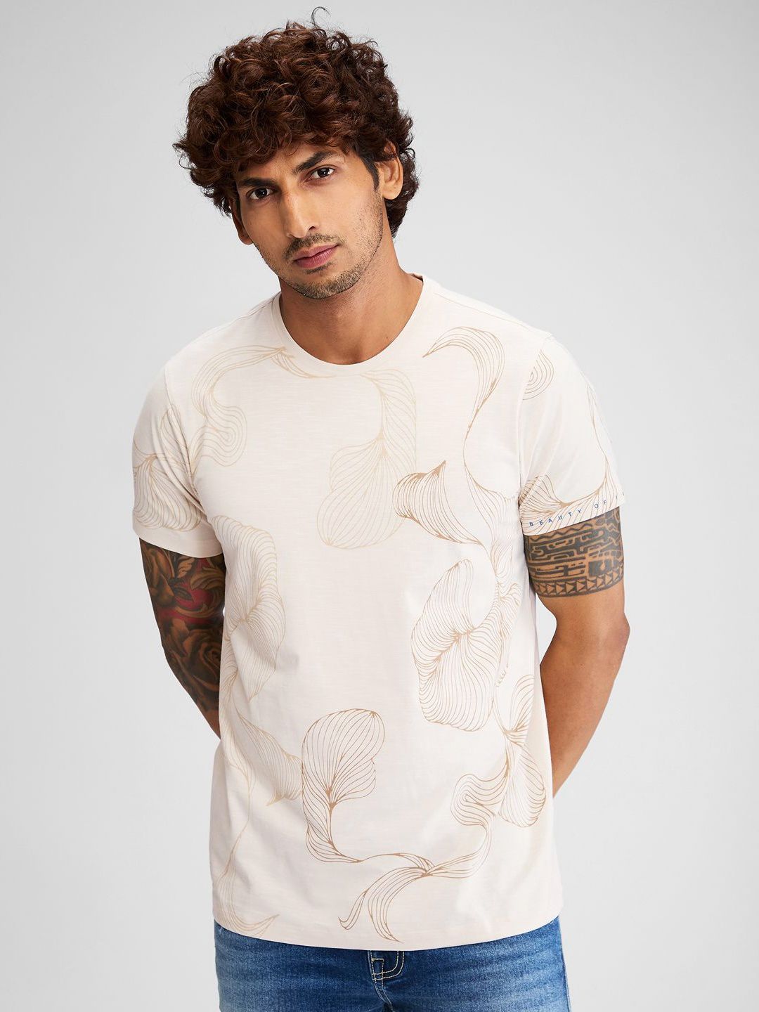 SPYKAR Men Round neck Slim Fit T-shirt