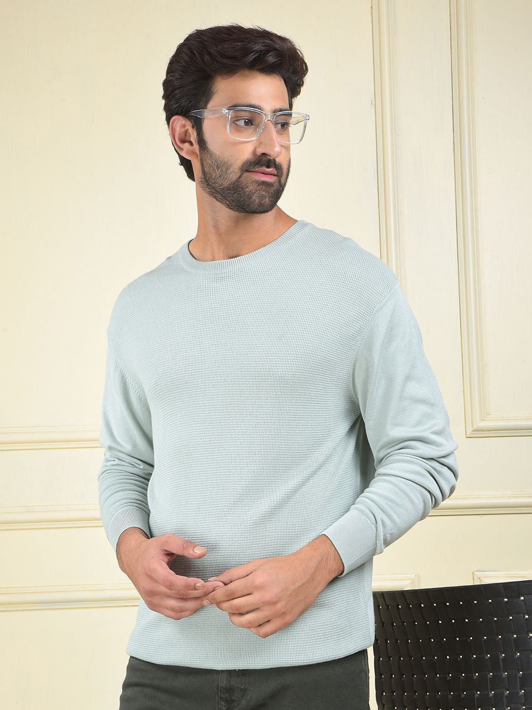 Crimsoune Club Men Round Neck Full Sleeve Pullover Sweater
