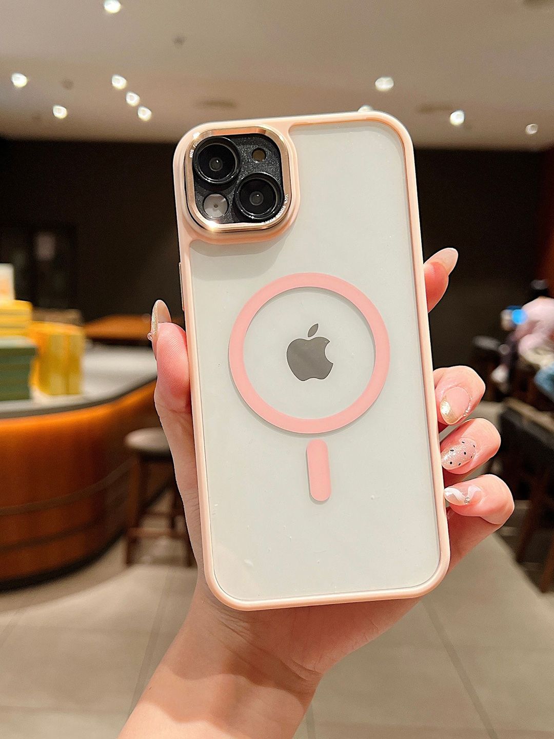 Luxury Kase iPhone 14 Plus Magnetic Clear Shockproof Back Case