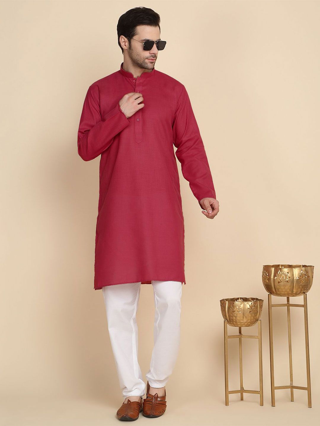 KRAFT INDIA Mandarin Collar Straight Kurta