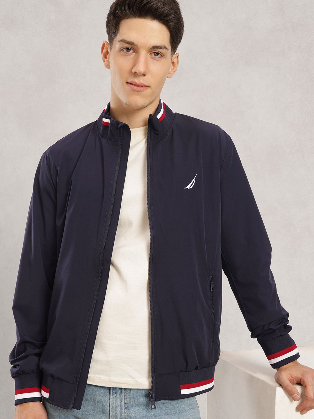 Nautica Mock Collar Bomber Jacket