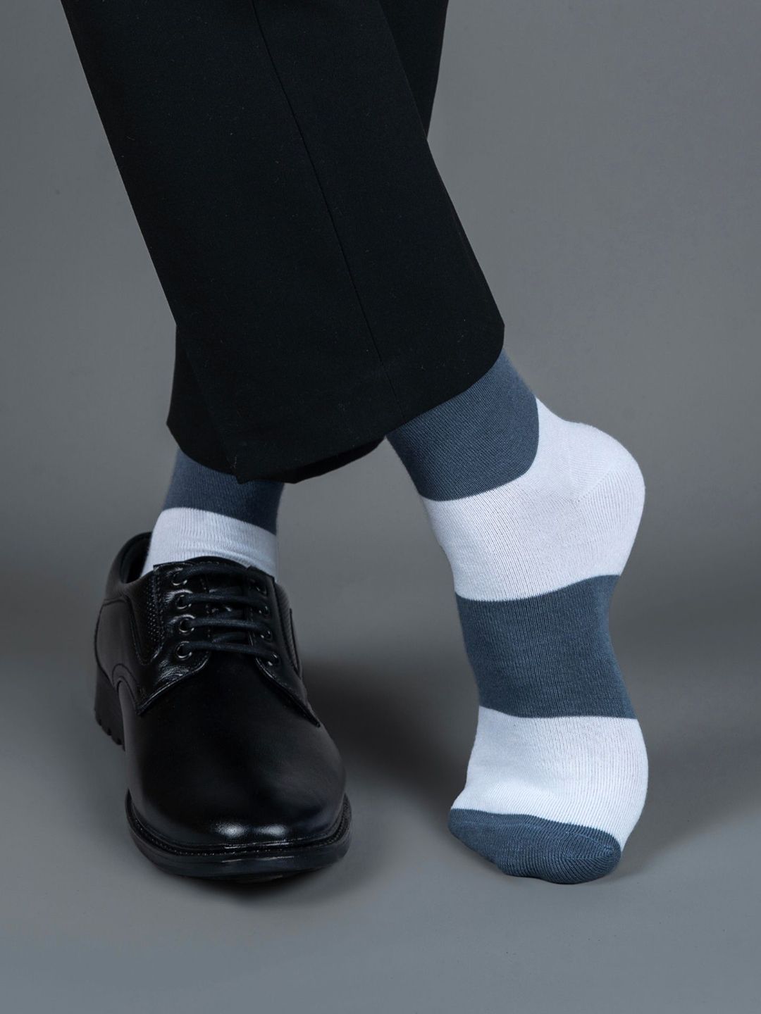 Sockscarving Men Striped Calf-Length Socks
