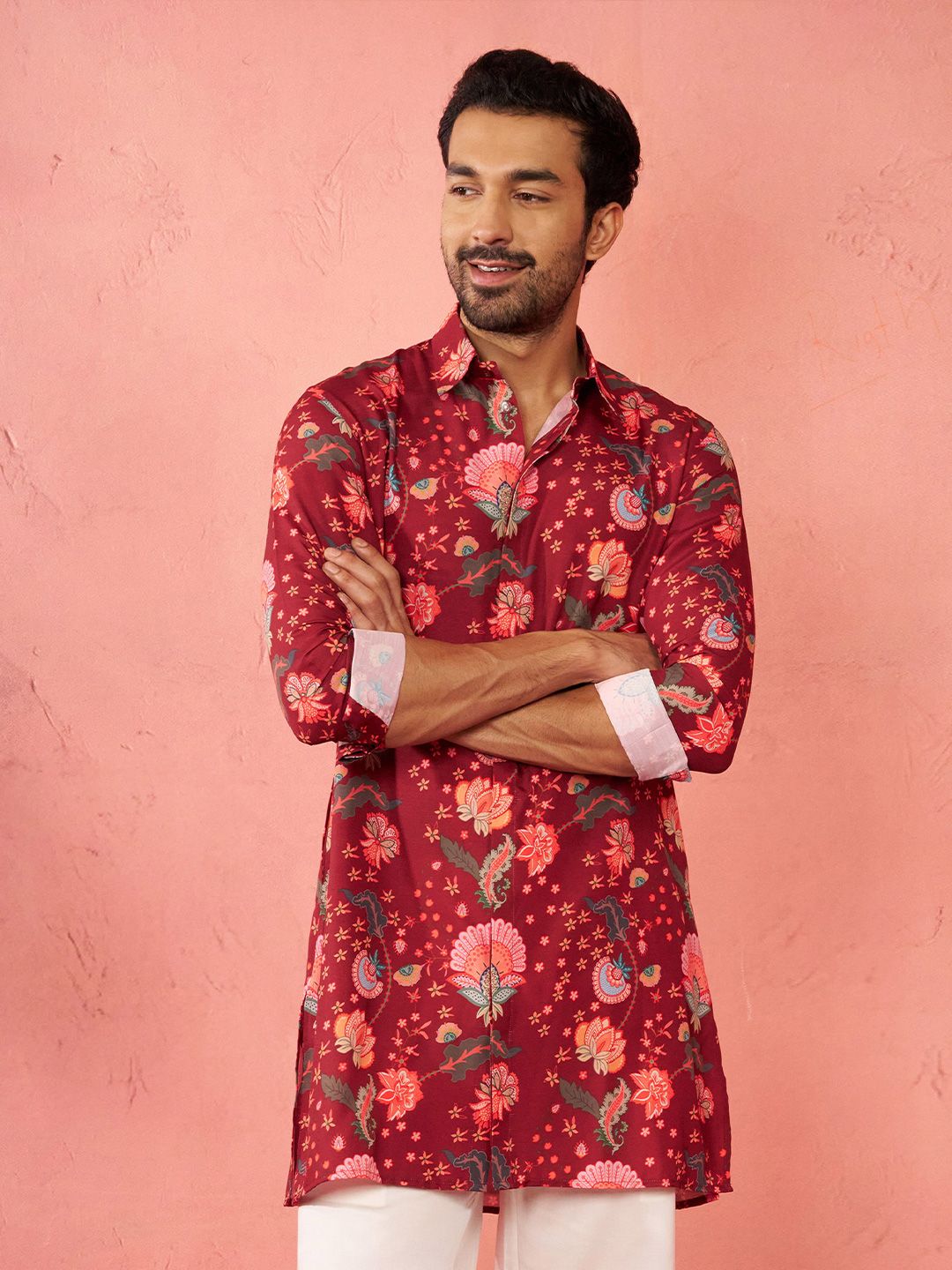 VASTRAMAY Men Ethnic Motifs Printed Kurta