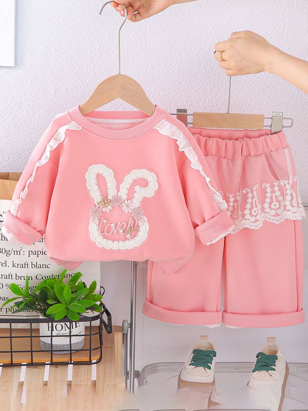 StyleCast x Revolte Girls Embroidered Top and Pyjamas Set