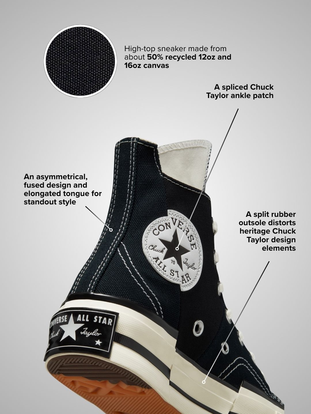 Buy Converse Unisex Chuck 70 Plus Canvas High Top Sneakers