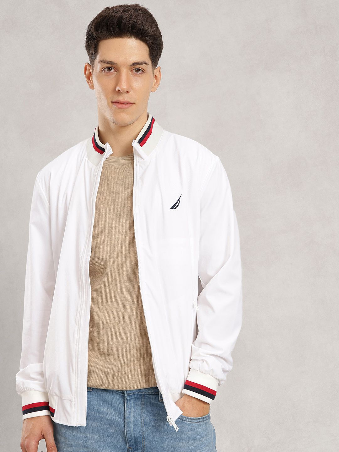 Nautica Mock Collar Bomber Jacket