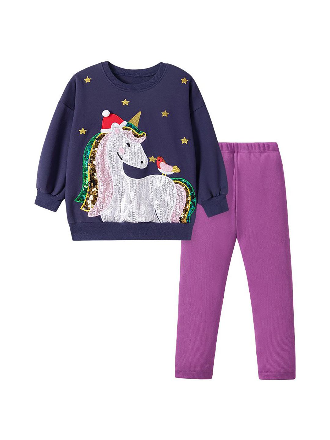 StyleCast x Revolte Girls Embellished T-shirt and Trousers Clothing Set