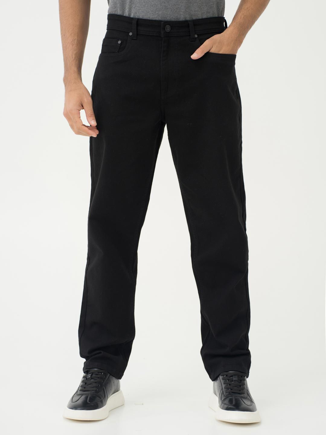 Inklock No-Fade Black Jeans The Pant Project Men Inklock No Fade Black Relaxed Fit Jeans
