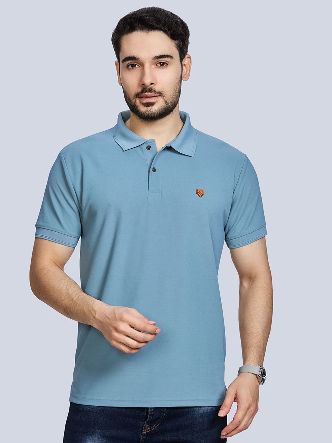 BE POSITIVE Men Solid Polo Collar T-shirt